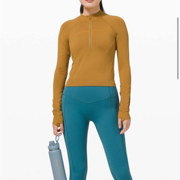 SOLD Lululemon swiftly 1/2 zip 2.0 cool long sleeve thumbholes size 4 - Picture 1 of 10